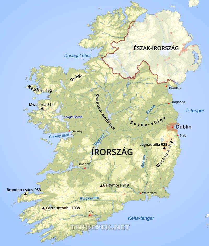 Írország térkép