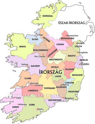 Írország politikai térkép